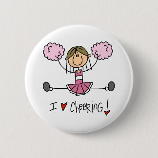 Badge Rond 5 Cm Pom-pom girl rose