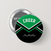 Badge Rond 5 Cm Pom-pom girl vert (Devant & derrière)