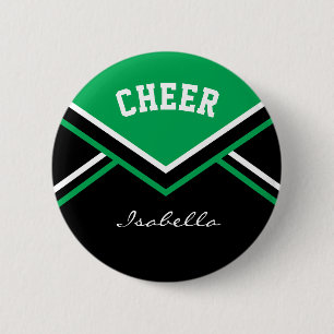 Badge Rond 5 Cm Pom-pom girl vert