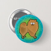 Badge Rond 5 Cm Pomeranian (Devant & derrière)