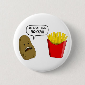 Badge Rond 5 Cm pomme de terre et fritures