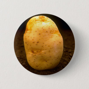 Badge Rond 5 Cm Pomme de terre sur la saleté