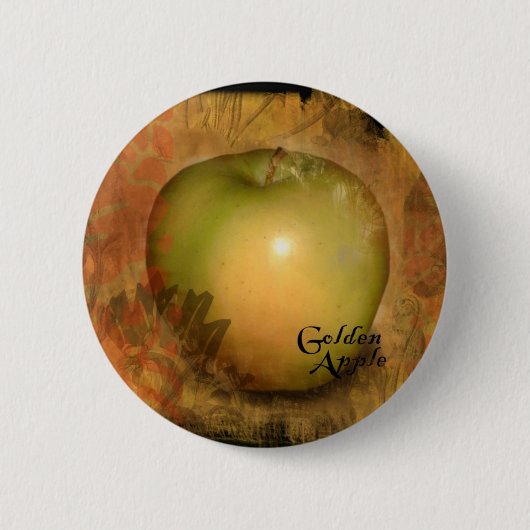 Badge Rond 5 Cm Pomme jaune (Devant)