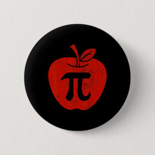 Badge Rond 5 Cm Pomme Pi Day Symbole Pi Enfants Enfants Enfants Je