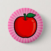 Badge Rond 5 Cm Pomme rose (Devant)