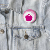 Badge Rond 5 Cm pomme rose (En situation)