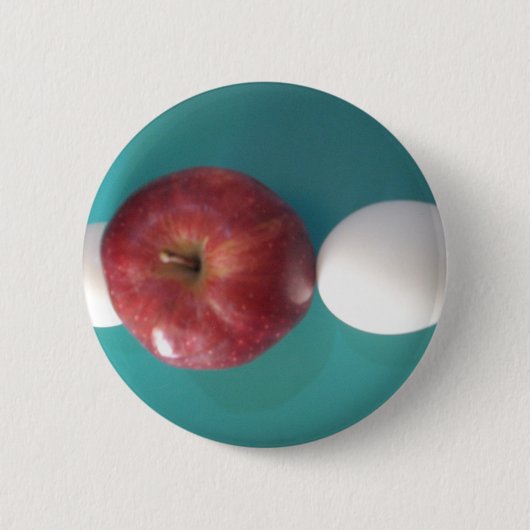 Badge Rond 5 Cm Pomme rouge à deux oeufs pour une tarte.JPG (Devant)
