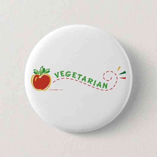 Badge Rond 5 Cm Pomme Veggie (Devant)