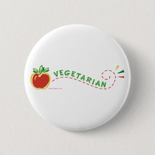 Badge Rond 5 Cm Pomme Veggie