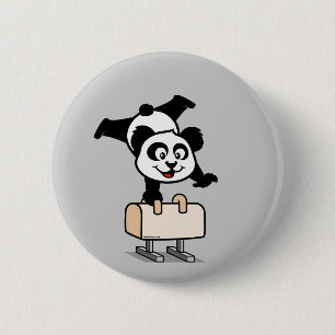 Badge Rond 5 Cm Pommel Horse Panda
