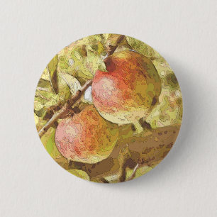 BADGE ROND 5 CM POMMES