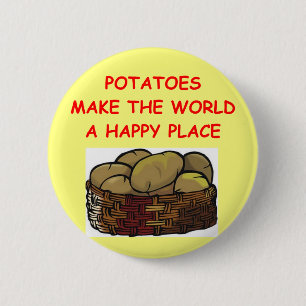 Badge Rond 5 Cm pommes de terre de pomme de terre