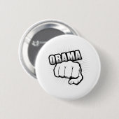 BADGE ROND 5 CM POMPE DE POING D'OBAMA (Devant & derrière)