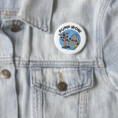 Badge Rond 5 Cm Pompe Fer amusant Exercice Pun (En situation)