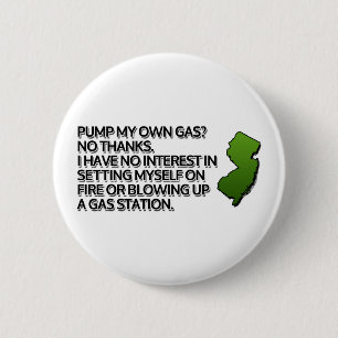 Badge Rond 5 Cm Pompe mon propre gaz ? Non merci.