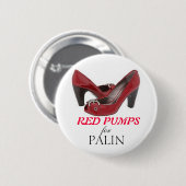 Badge Rond 5 Cm POMPES ROUGES pour Palin (Devant & derrière)