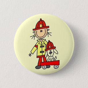 Badge Rond 5 Cm Pompier avec Tshirts et Cadeaux Dalmation