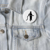 Badge Rond 5 Cm Pompier de sapeur-pompier (En situation)