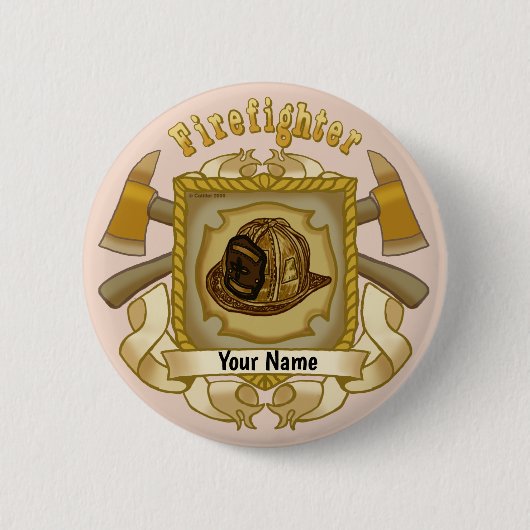 Badge Rond 5 Cm Pompier Loyal (Devant)
