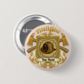Badge Rond 5 Cm Pompier Loyal (Devant & derrière)