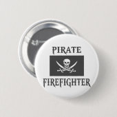 Badge Rond 5 Cm Pompier pirate (Devant & derrière)