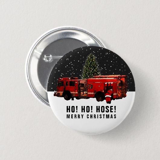 Badge Rond 5 Cm Pompier Stocking Stuffers (Devant & derrière)