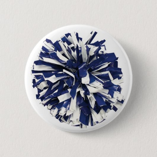 Badge Rond 5 Cm Poms bleu et blanc (Devant)