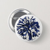 Badge Rond 5 Cm Poms bleu et blanc (Devant & derrière)