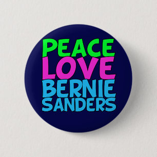 Badge Rond 5 Cm Ponceuses de Bernie d'amour de paix