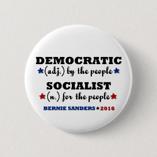 Badge Rond 5 Cm Ponceuses socialistes Democratic de Bernie