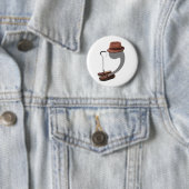 Badge Rond 5 Cm Ponctuez-moi - bouton de virgule (En situation)