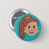 Badge Rond 5 Cm Poney latéral cripé (Devant & derrière)