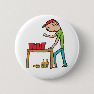 Badge Rond 5 Cm Pong de bière