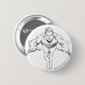 Badge Rond 5 Cm Pongée d'Aquaman vers l'avant (Devant & derrière)