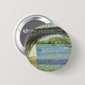 Badge Rond 5 Cm Pont à Argenteuil par Gustave Caillebotte (Devant & derrière)