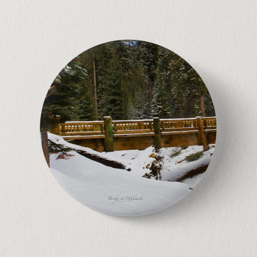Badge Rond 5 Cm Pont à Wuksachi (Devant)