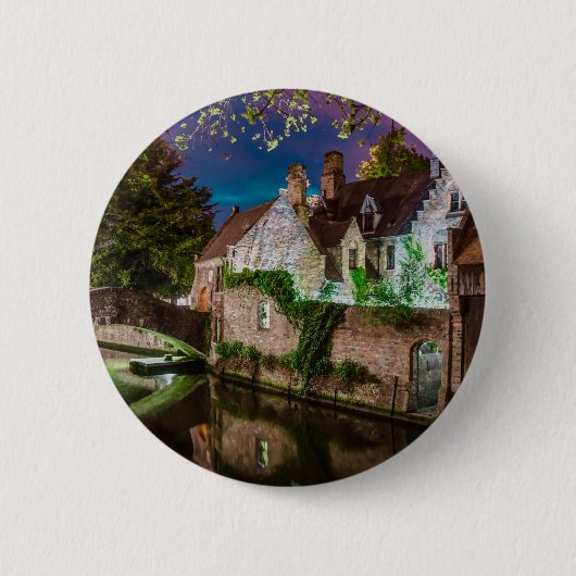 Badge Rond 5 Cm Pont Bonifacius à Bruges (Devant)