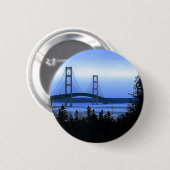 Badge Rond 5 Cm Pont de Mackinac (Devant & derrière)