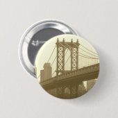 Badge Rond 5 Cm Pont de Manhattan (Devant & derrière)