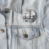 Badge Rond 5 Cm Pont Golden Gate (En situation)