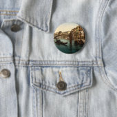 Badge Rond 5 Cm Pont I, Venise, Italie de Rialto (En situation)