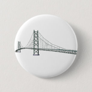 Badge Rond 5 Cm Pont suspendu Akashi Kaikyo : Pearl Bridge