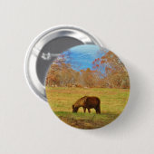 Badge Rond 5 Cm Pony miniature Brown (Devant & derrière)