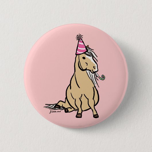 Badge Rond 5 Cm Pony Palomino (Devant)
