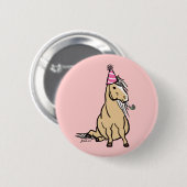 Badge Rond 5 Cm Pony Palomino (Devant & derrière)