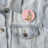 Badge Rond 5 Cm Pony Palomino (En situation)
