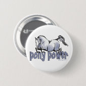 Badge Rond 5 Cm Pony Power (Devant & derrière)