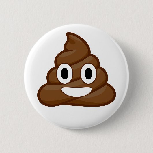 Badge Rond 5 Cm poop emoji (Devant)