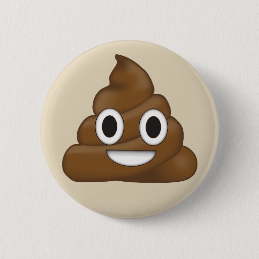 Badge Rond 5 Cm Poop Emoji (Devant)