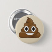 Badge Rond 5 Cm Poop Emoji (Devant & derrière)